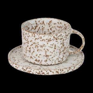 Olsson & Jensen Salt kop en schotel Beige-wit