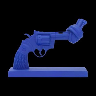 Non Violence Cobolt blue 30 cm Blauw