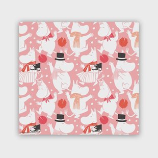 Opto Design Moomin celebration servet 33x33 cm 12 pack Wit-roze