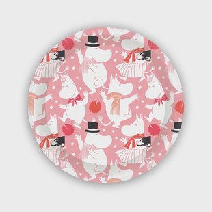 Opto Design Moomin celebration mini dienblad Ø11 cm Wit-roze