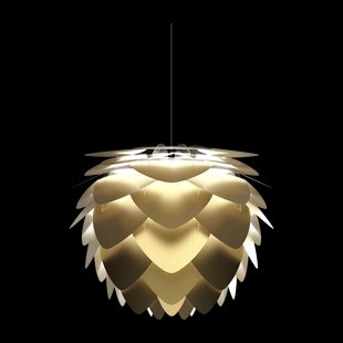 Aluvia Medium hanglamp brushed brass - met koordset zwart - Ø 59 cm