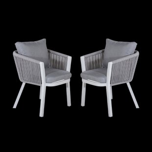 Elly aluminium tuinstoel grijs - set van 2