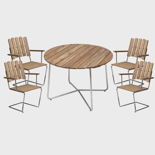 Grythyttan Stålmöbler Grythyttan eettafelset ø100 cm - teak