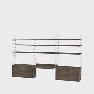 String String kantoor walnoot & wit - Combinatie F