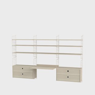 String String kantoor essenhout & beige - Combinatie F