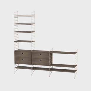 String String woonkamer walnoot & beige - Combinatie J