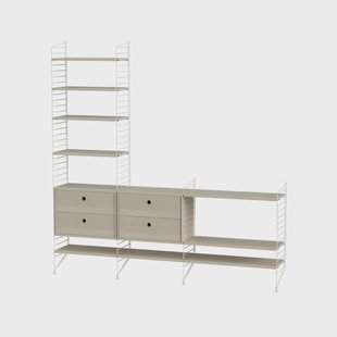 String String woonkamer essenhout & wit - Combinatie J