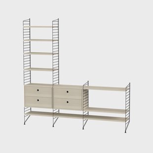 String String woonkamer essenhout & zwart - Combinatie J