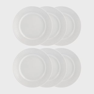Rörstrand Swedish Grace bord Ø 21 cm, 6-pack snow (wit) Swedish Grace bord Ø 21 cm, 6-pack snow (wit)