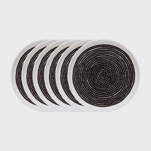 Marimekko Räsymatto bord Ø 25 cm - 6 pack kleine stippen Räsymatto bord Ø 25 cm - 6 pack kleine stippen