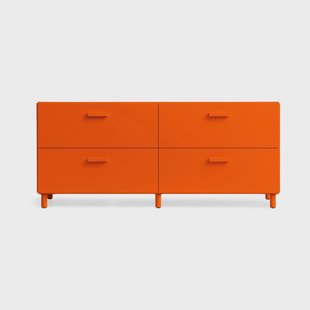 Relief Relief bureau laag met poten 123x46,6 cm oranje