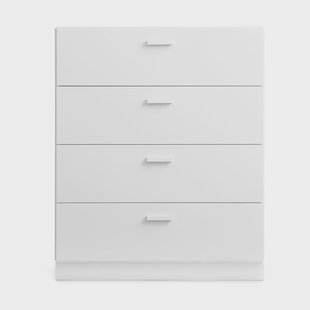 Relief Relief bureau breed met sokkel 82x92,2 cm wit