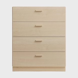 Relief Relief bureau breed met sokkel 82x92,2 cm essenhout