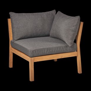 1898 Stockaryd bankmodule hoekstuk teak/dark grey