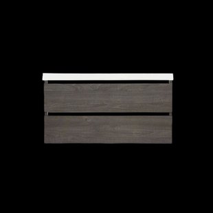 Onderkast Sanilux Trendline Met Greeplijst Mat Zwart 100x47x52 cm Silver Oak