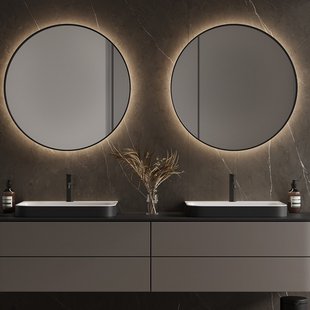 Spiegel Martens & Meijer Toronto 120 Cm Met Indirecte Verlichting Rondom En Spiegelverwarming Mat Zwart