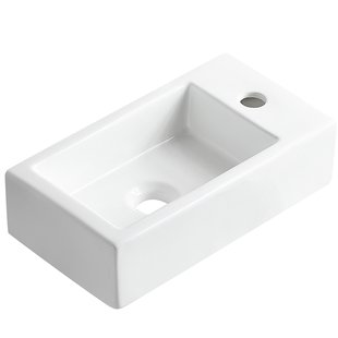 Fontein BWS Blong 40x22 Kraangat Rechts Glanzend Wit