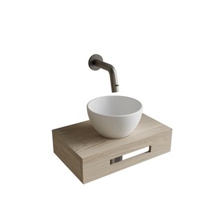 Complete Fonteinset BWS Hold Met Handoekhouder Waskom Wit En fonteinkraan RVS