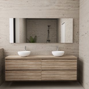 ACTIE BWS Badmeubel | Paris | Canyon Oak | 200 cm | met topplaat