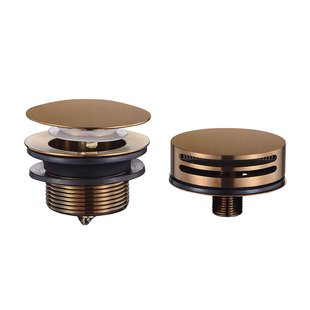 Badafvoer Met Overloop En Vulfunctie Afbouw BWS Karsten Geborsteld Brons Koper