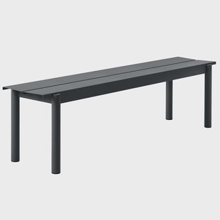Muuto Linear Steel bank 170x34 cm Black