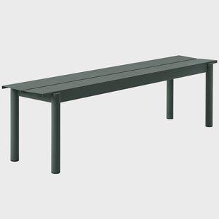 Muuto Linear Steel bank 170x34 cm Dark green