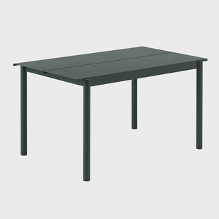 Muuto Linear steel table tafel 140x75 cm Dark green