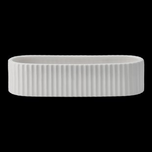 DBKD Stripe adventskandelaar 30 cm Shiny white DBKD Stripe adventskandelaar 30 cm Shiny white