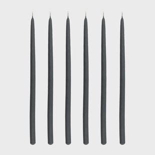 Villa Collection Altri kerstboomkaarsen 30 cm 6-pack Zwart Villa Collection Altri kerstboomkaarsen 30 cm 6-pack Zwart