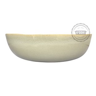 Gresnovo saladeschaal Organica - Crème d'Argile - handgemaakt in Portugal - 35 cm