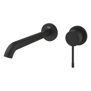 GROHE Essence Wastafelmengkraan - l-size - 2-gats - zonder inbouwdeel - phantom black 29193kf1