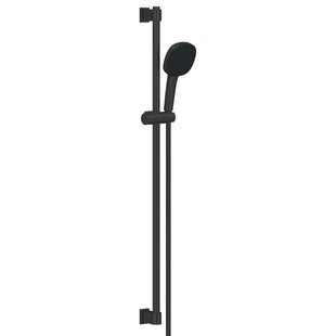 GROHE Vitalio Comfort 110 Glijstangset - 90 cm - vierkante handdouche - 2 straalsoorten - gladde doucheslang - mat zwart 269302431
