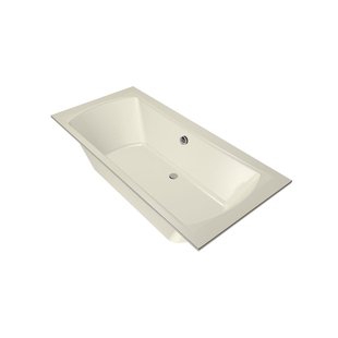 Xenz Robijn Duobad - 190x90x48 - afvoer Midden - acryl - pergamon 6988-02