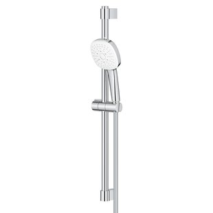 GROHE Tempesta 110 Cube Glijstangset - 60cm - vierkante handdouche - 3 straalsoorten - gladde doucheslang - chroom 27579003