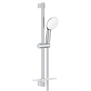 GROHE Tempesta 110 Glijstangset - 60cm - ronde handdouche - 2 straalsoorten - gladde doucheslang - met zeephouder - chroom 26638003