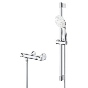 GROHE Grohtherm 500 Doucheset - thermostatische douchekraan - met glijstangset - 60cm - ronde handdouche - 1 straalsoort - chroom 34796001