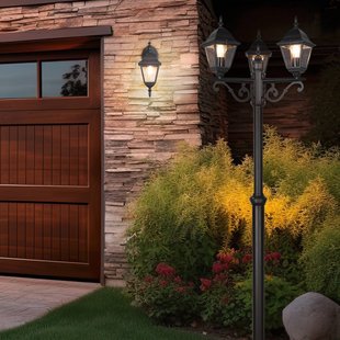 Trio Lighting Buitenwandlamp Livenza, fitting onderaan, zwart, aluminium