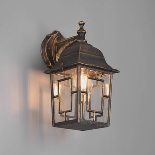 Trio Lighting Buitenwandlamp Volturno, fitting onderaan, roestkleurig antiek