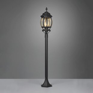 Trio Lighting Tuinpadverlichting Elvo, zwart mat, hoogte 100 cm, aluminium