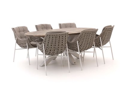 Manifesto Novara /ROUGH-Y 200cm dining tuinset 7-delig - Laagste prijsgarantie!