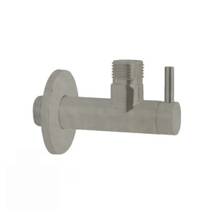 Hoekstopkraan Hotbath Cobber Rond met Filter Geborsteld Nikkel