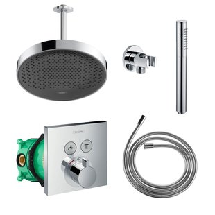 Hansgrohe Rainfinity Regendoucheset met Plafondarm Powderrain 360 Chroom