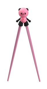 Kinder Eetstokjes met Panda Figuur - Roze Kunststof - 22cm