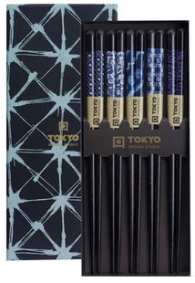 Chopsticks Set - Tokyo Design Studio - Blauwe Gemengde Ontwerpen - 5 paar