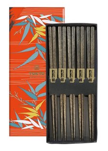Chopsticks Set - Tokyo Design Studio - Donkerbruin - 5 paar