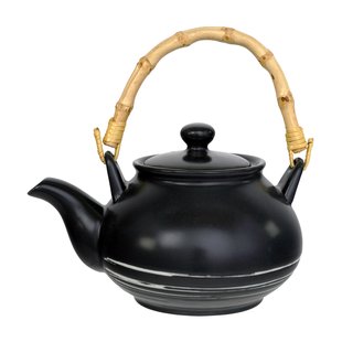 Theepot Zwart/Wit - Black Maru - 500ml 17x14x11cm
