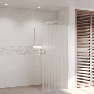 Inloopdouche Ribbel BWS Portos RVS Look 120x200 cm Helder Glas 8 mm Nano Coating