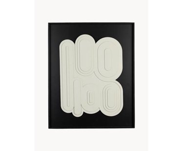 Ingelijst wandobject August met reli&euml;f