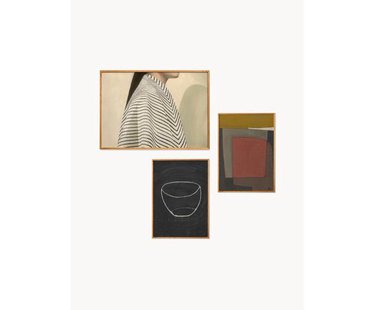 Poster Artwall no. 24 met lijst, set van 3