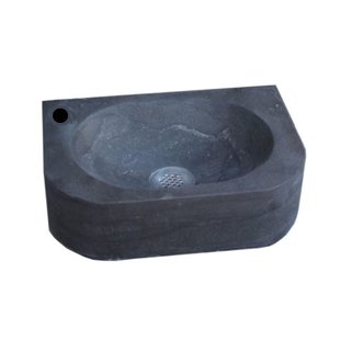 Natuursteen fontein Flow 35x24x10cm (kraangat links)